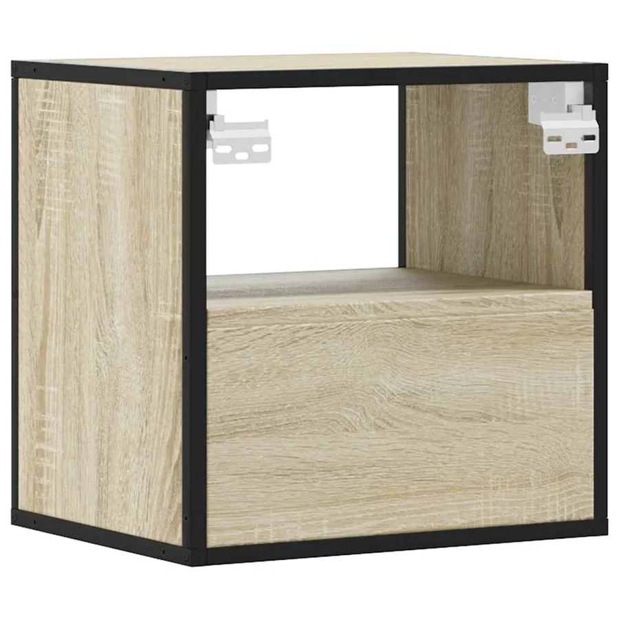 Table de chevet murale chêne sonoma 40x31x39,5 cm - 7