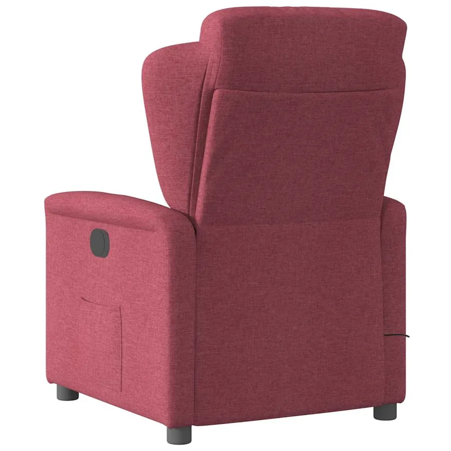 Fauteuil de massage inclinable Rouge bordeaux Tissu - 5