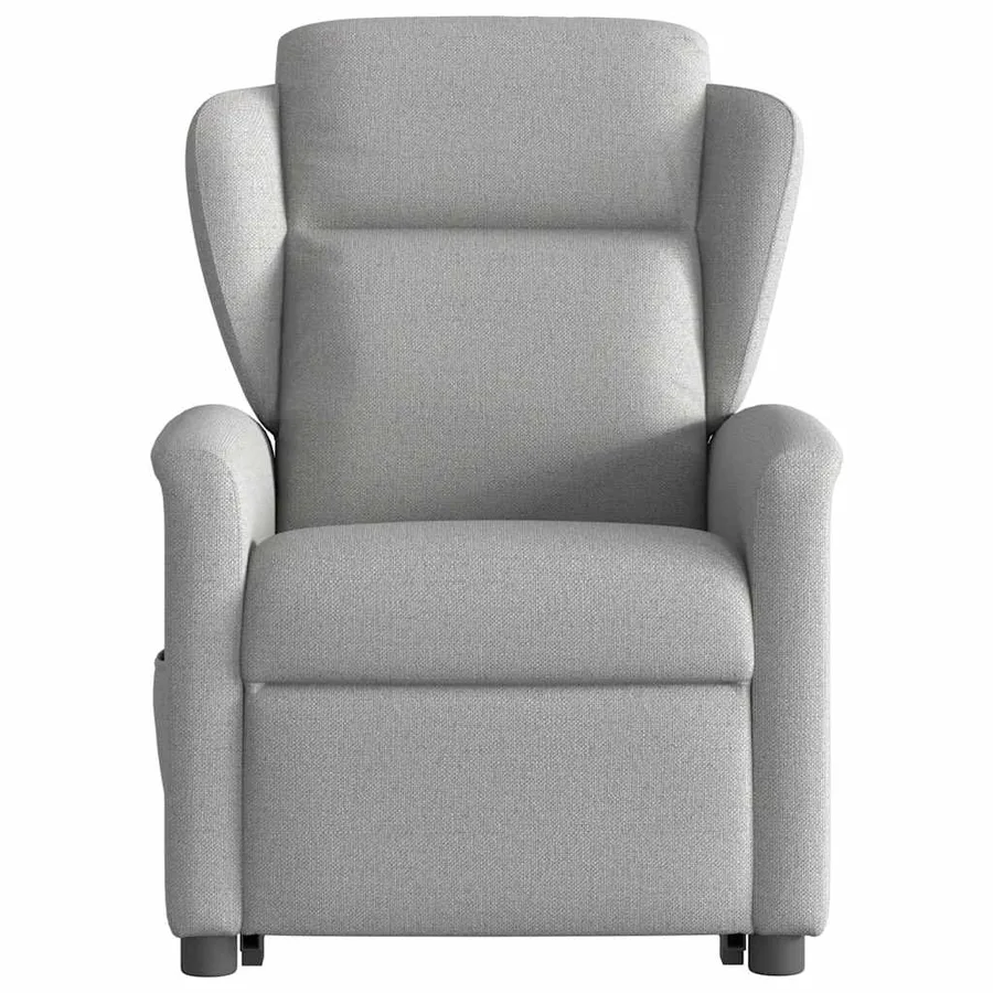 Fauteuil inclinable électrique gris nuage tissu - 5