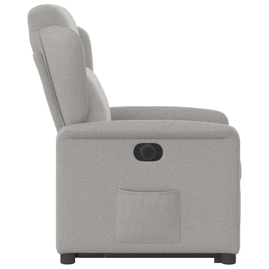 Fauteuil inclinable électrique gris nuage tissu - 6