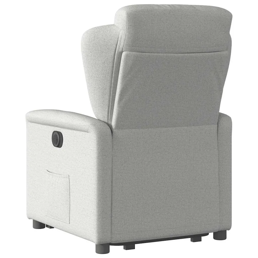 Fauteuil inclinable électrique gris nuage tissu - 7