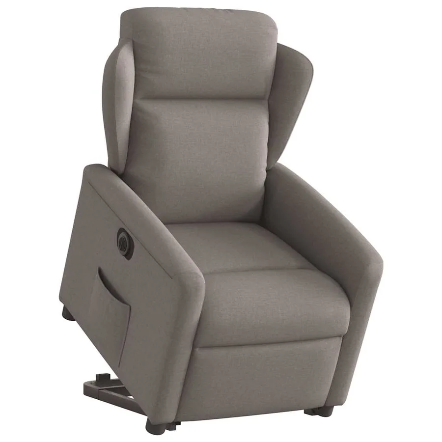 Fauteuil inclinable électrique taupe tissu - 3
