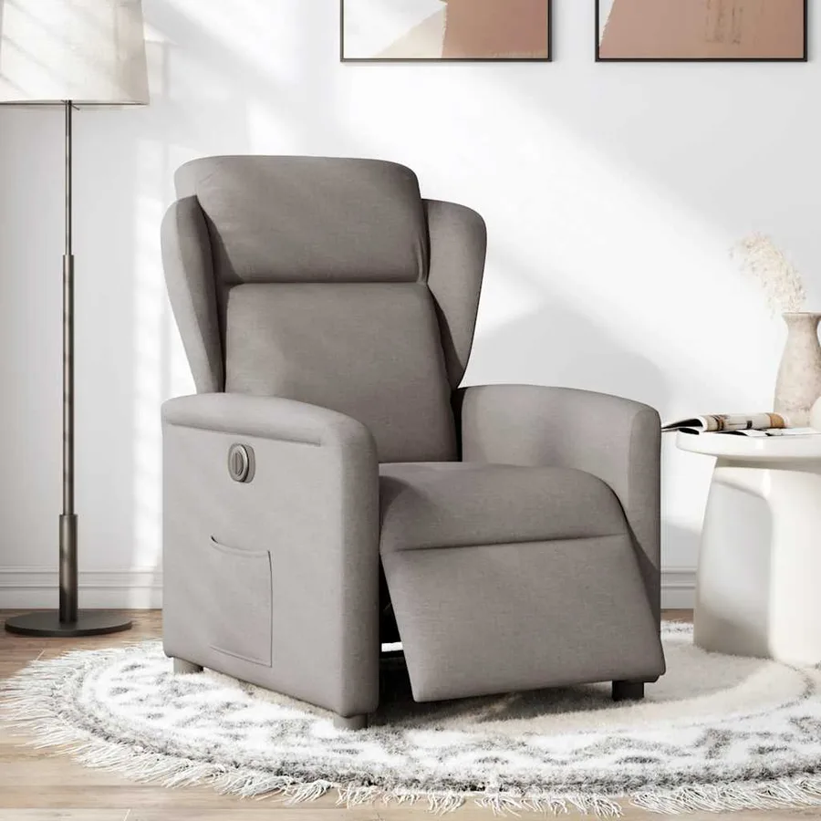 Fauteuil inclinable électrique Taupe Tissu - 2