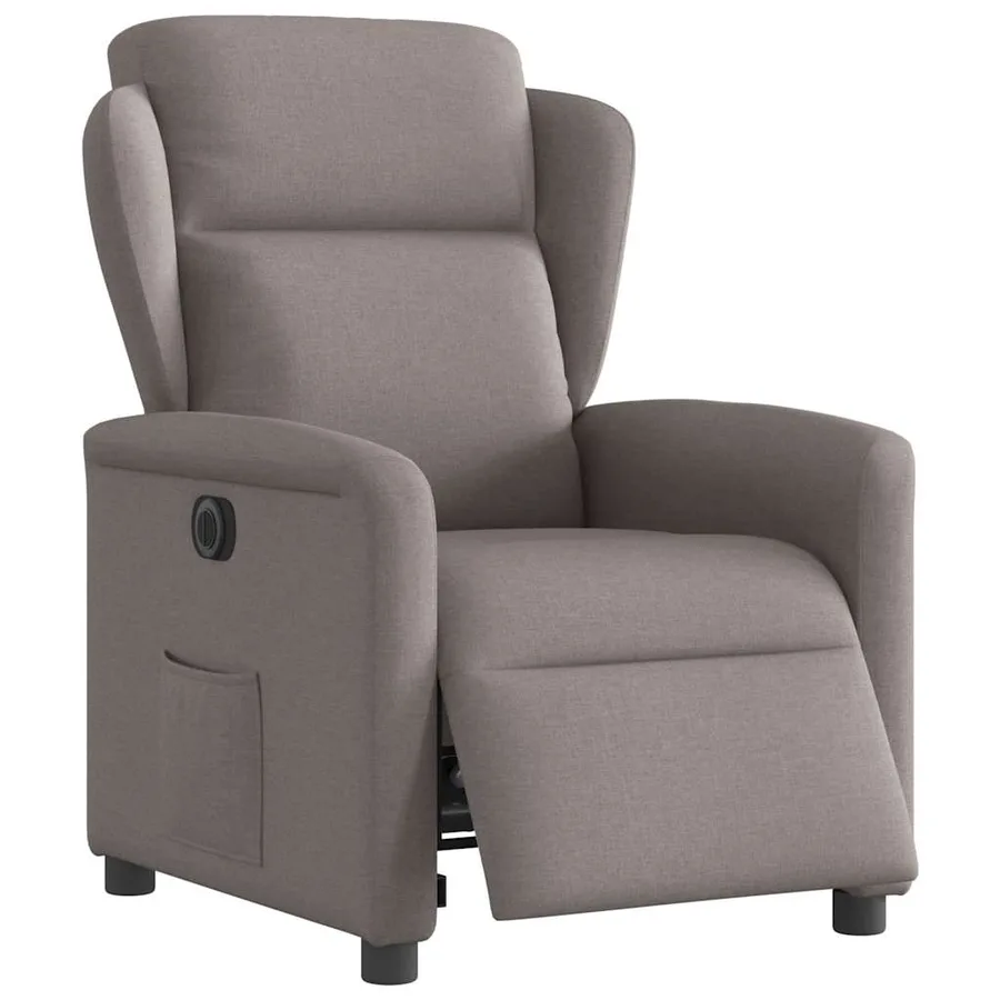 Fauteuil inclinable électrique Taupe Tissu - 3