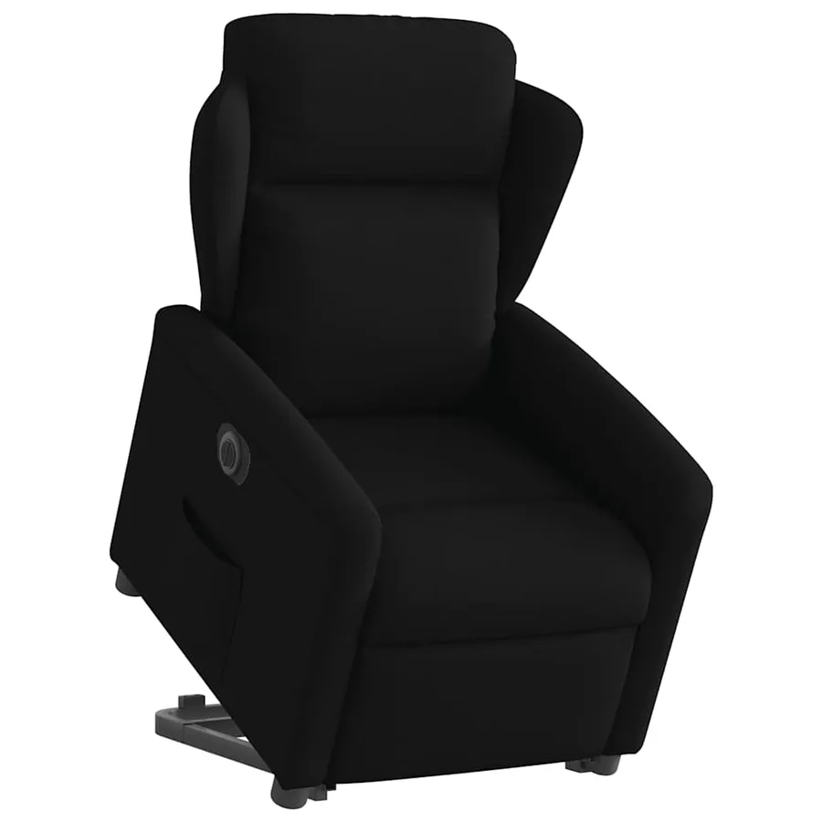 Fauteuil inclinable électrique noir tissu - 3