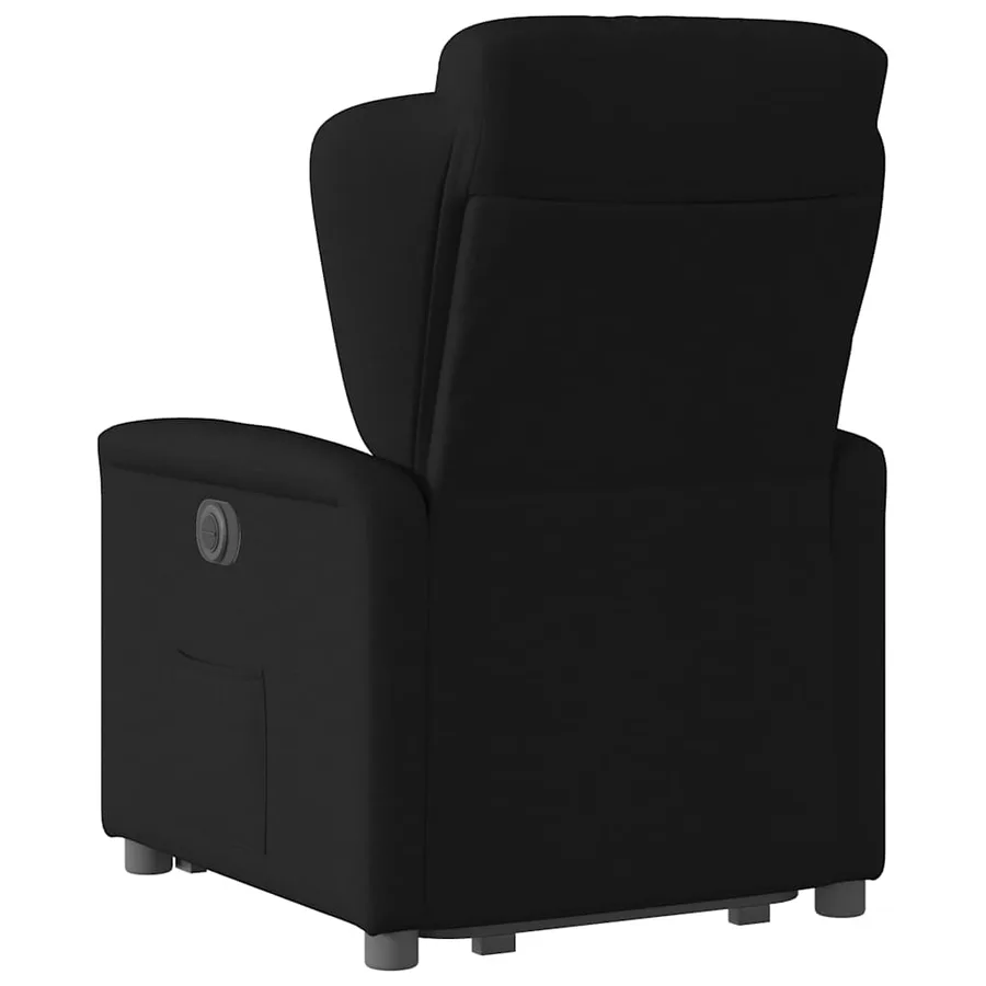 Fauteuil inclinable électrique noir tissu - 7