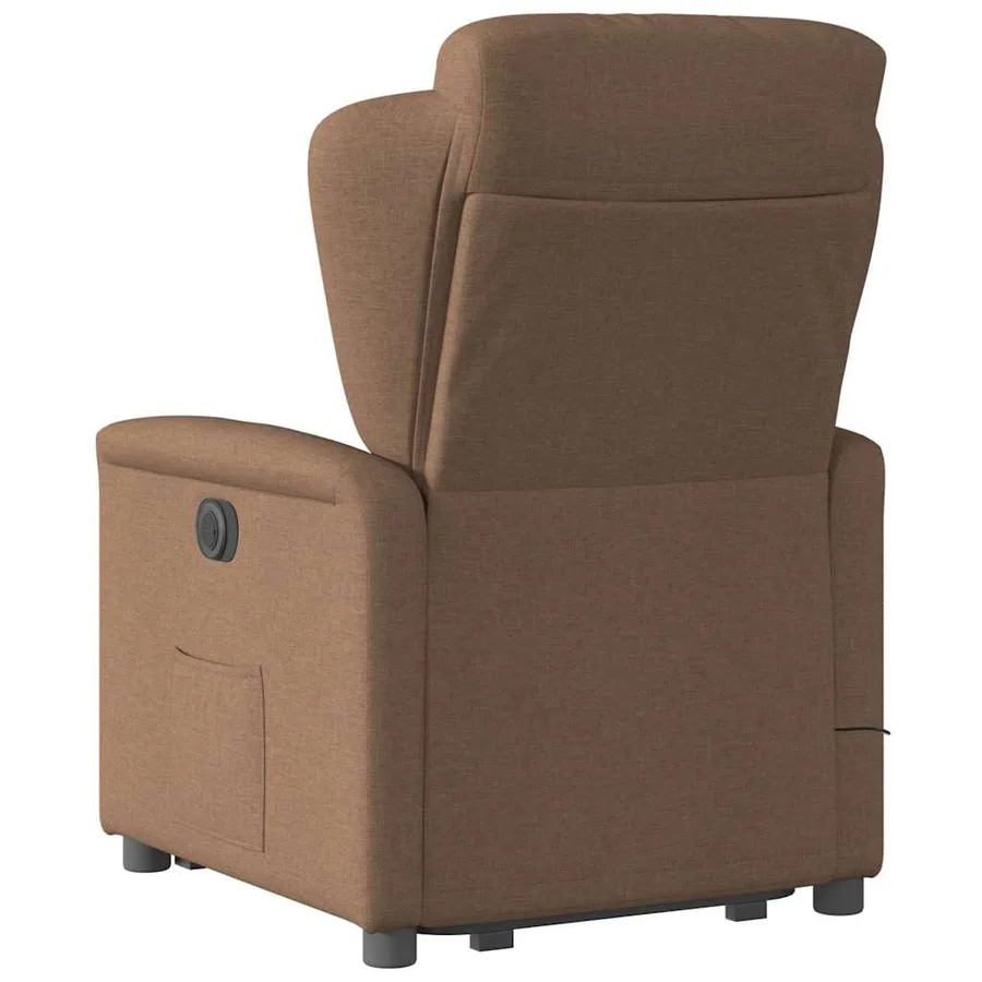 Fauteuil inclinable de massage électrique Marron Tissu - 7
