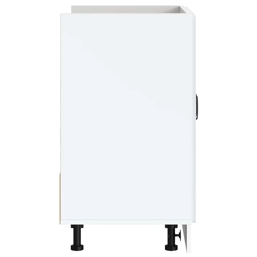 Meuble de base de lavabo Lucca blanc brillant bois ingénierie - 6