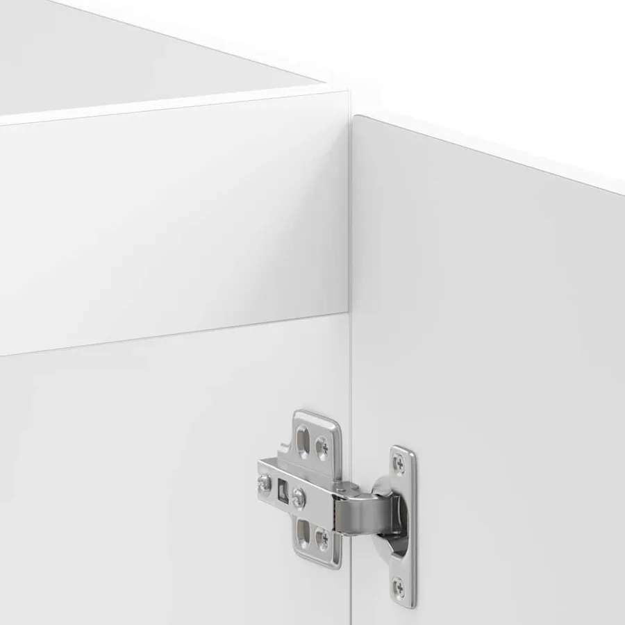 Meuble de base de lavabo Lucca blanc brillant bois ingénierie - 9