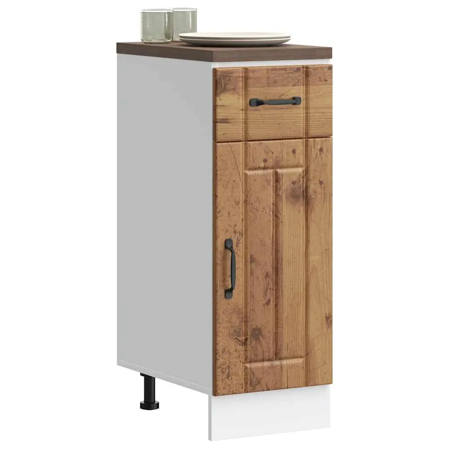 Armoire de cuisine Lucca vieux bois bois ingénierie - 3