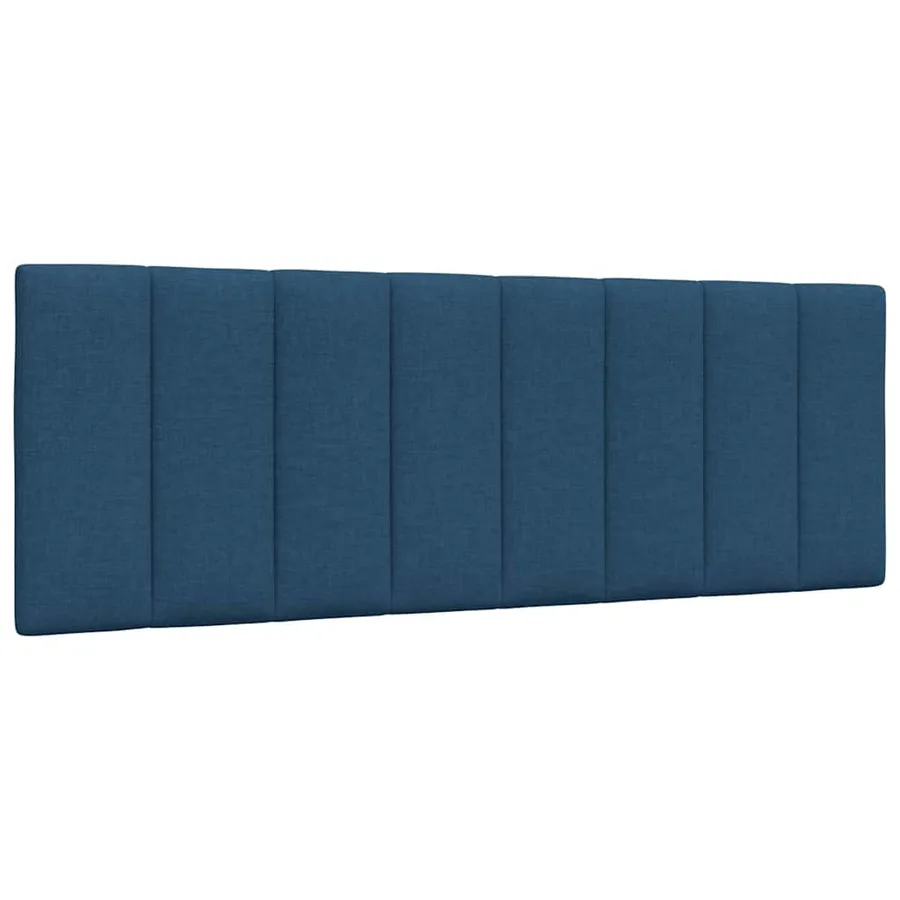 Cadre de lit sans matelas Hanko bleu 140x200 cm tissu - 8