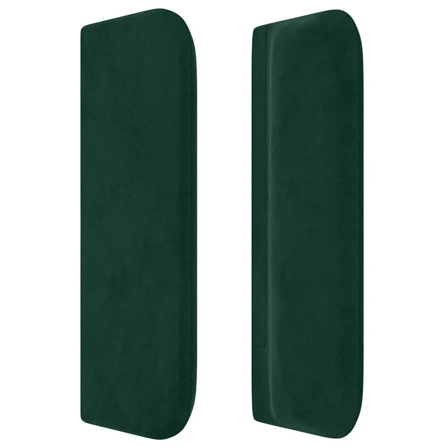 Tête de lit avec oreilles Vert foncé 183x16x78/88 cm Velours - 4