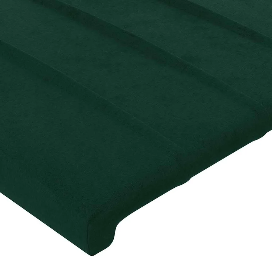 Tête de lit avec oreilles Vert foncé 183x16x78/88 cm Velours - 5