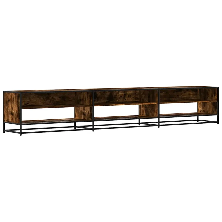 Meuble TV chêne fumé 270x40x46 cm bois d'ingénierie - 2