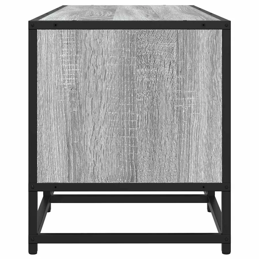 Meuble TV sonoma gris 160x35x41 cm bois d'ingénierie et métal - 5