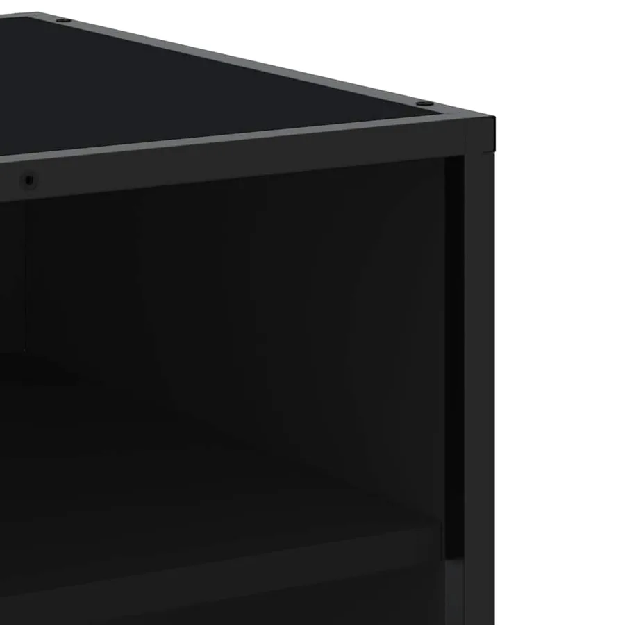 Meuble TV noir 270x40x46 cm bois d'ingénierie - 7