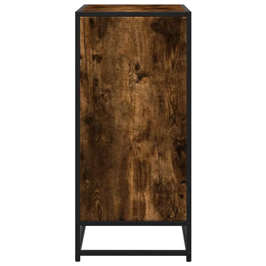 Buffet chêne fumé 62x35x76 cm bois d'ingénierie - 5