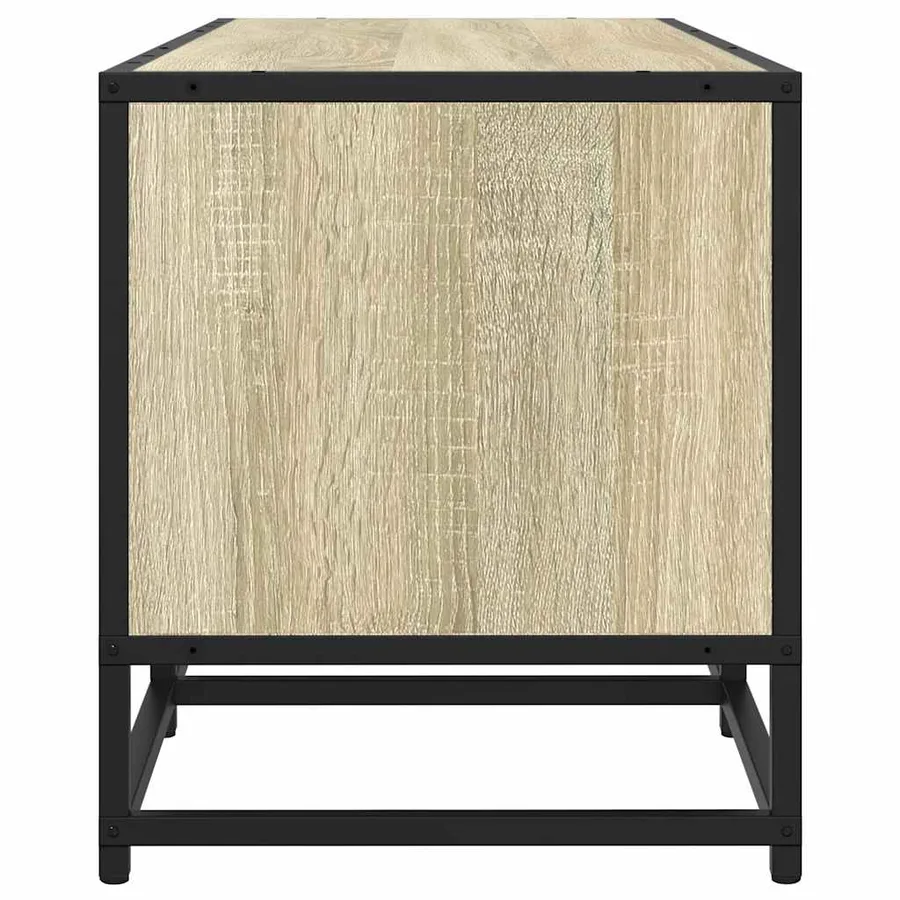 Meuble TV chêne sonoma 160x35x41 cm bois d'ingénierie et métal - 5