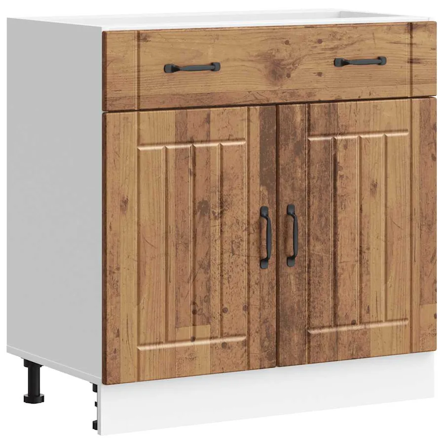 Armoire de cuisine Lucca vieux bois bois ingénierie - 2