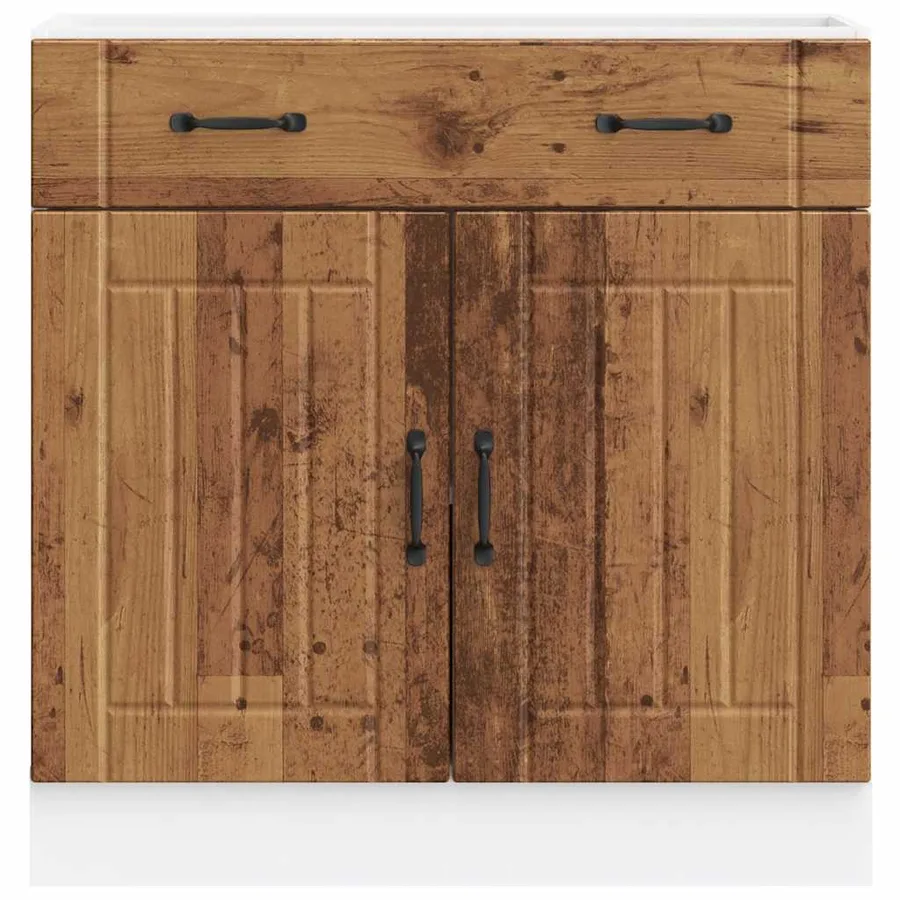 Armoire de cuisine Lucca vieux bois bois ingénierie - 3