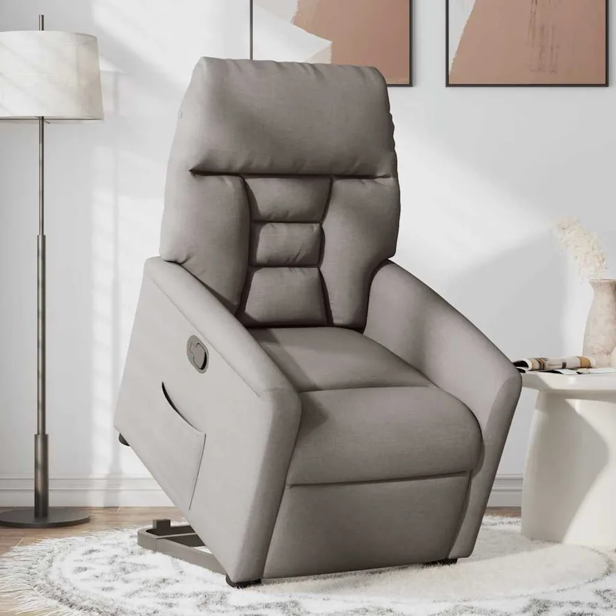 Fauteuil inclinable taupe tissu - 2
