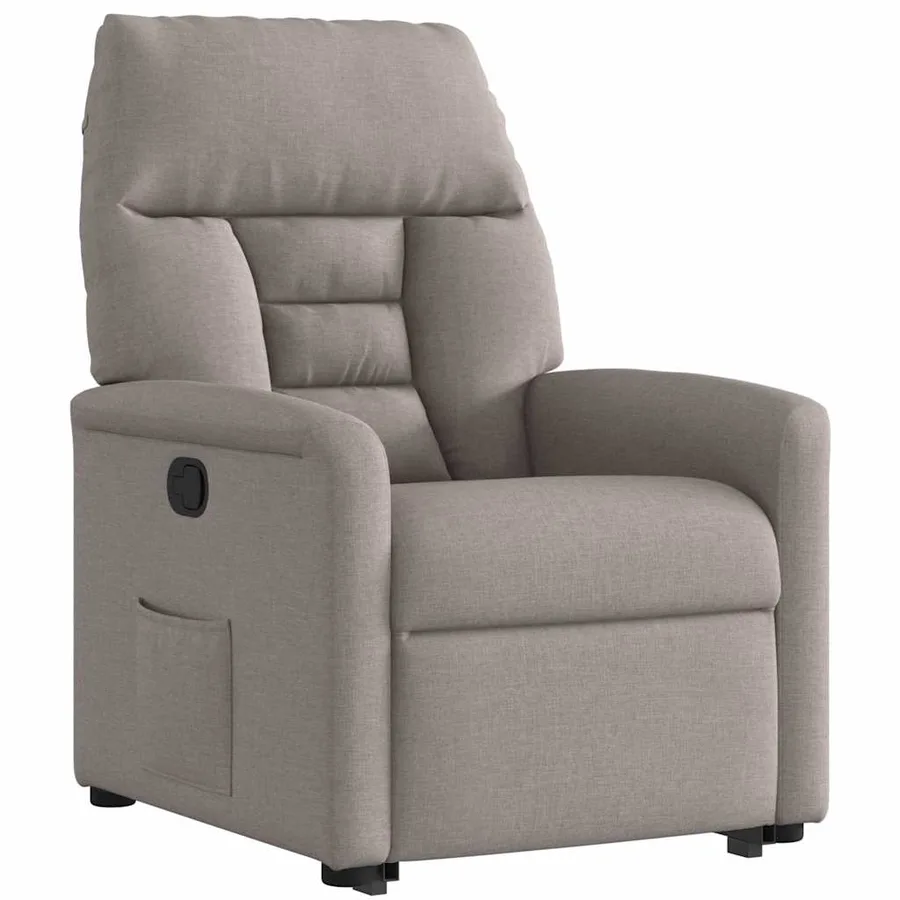 Fauteuil inclinable taupe tissu - 4