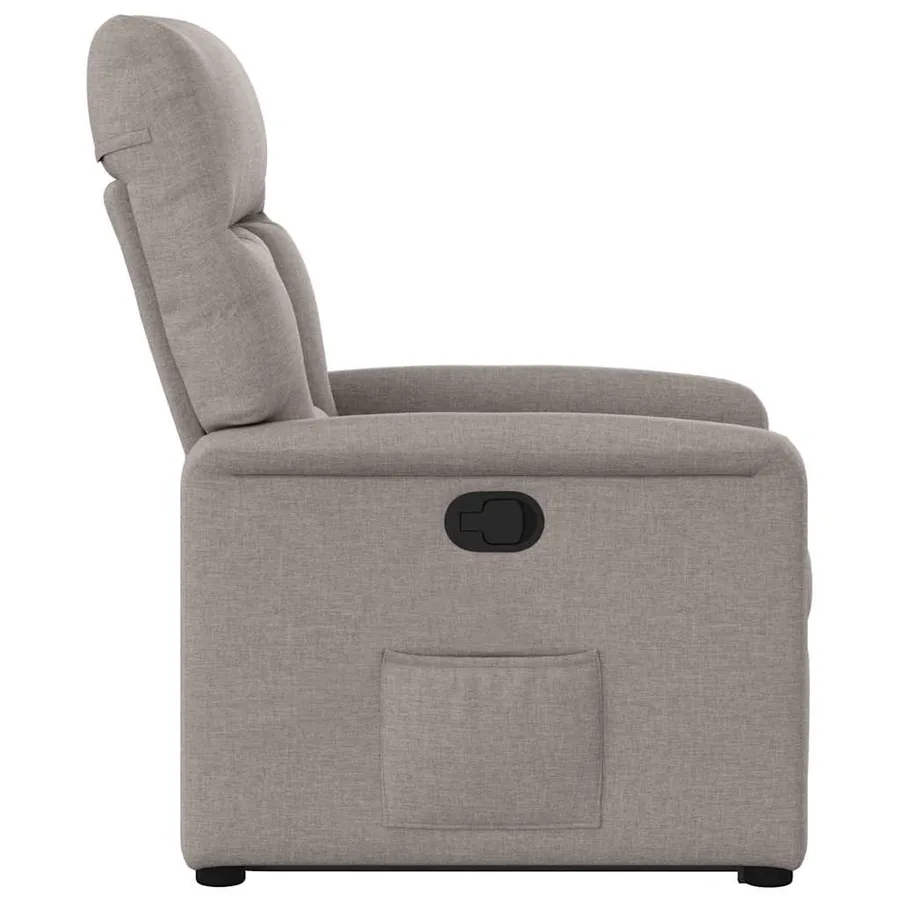 Fauteuil inclinable taupe tissu - 6