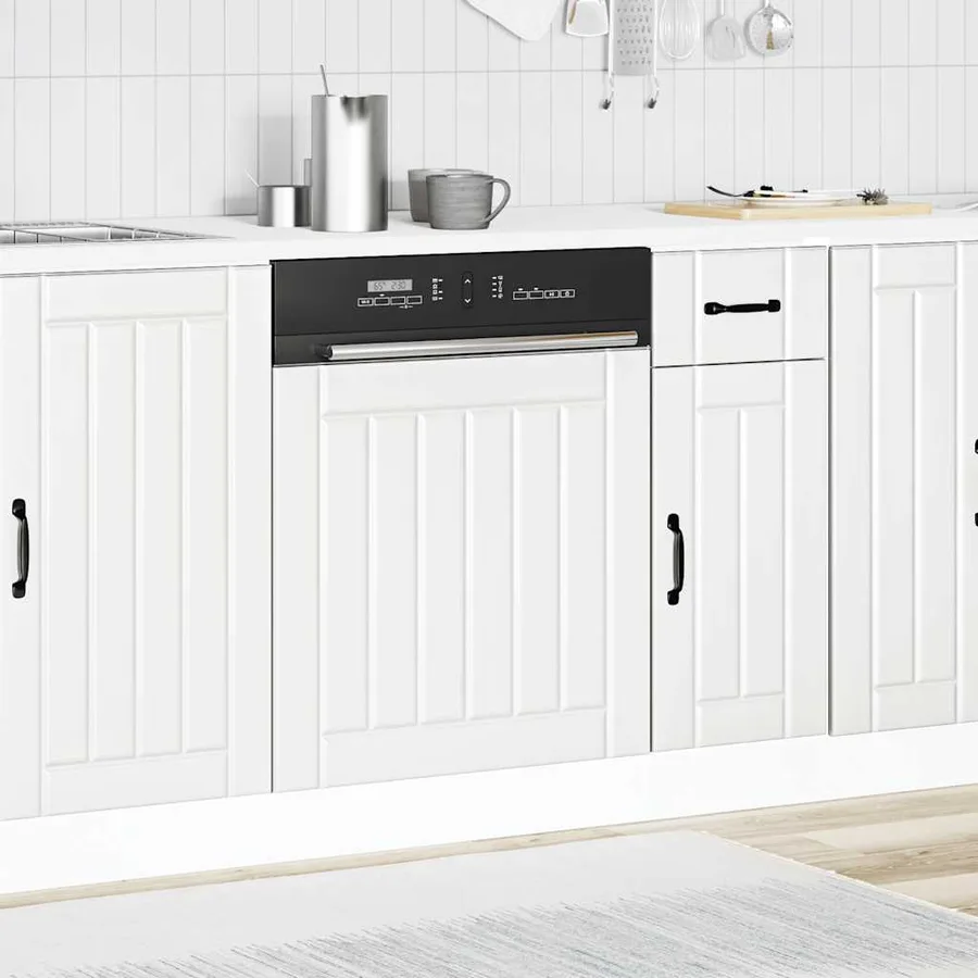 Panneau de lave-vaisselle Lucca blanc bois d'ingénierie - 3