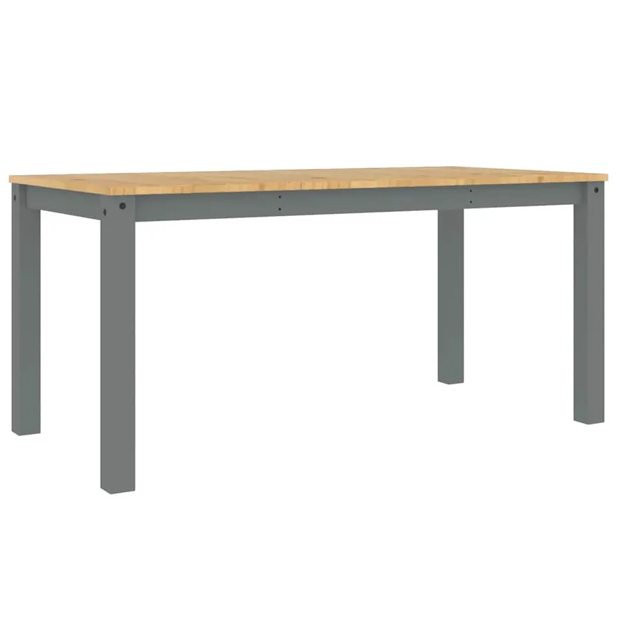 Ensemble à manger PANAMA 5 pcs gris bois de pin massif - 5
