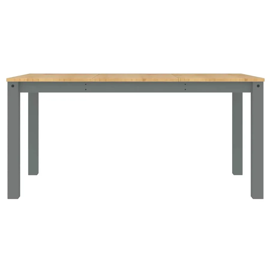 Ensemble à manger PANAMA 5 pcs gris bois de pin massif - 9
