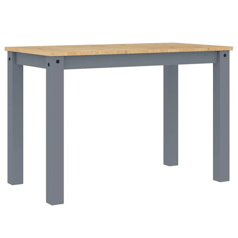 Ensemble à manger PANAMA 4 pcs gris bois de pin massif - 4