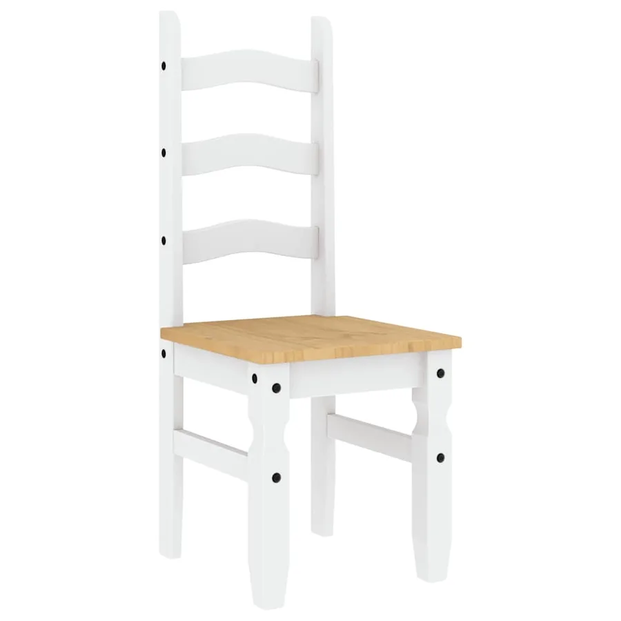 Ensemble à manger PANAMA 3 pcs blanc bois de pin massif - 6