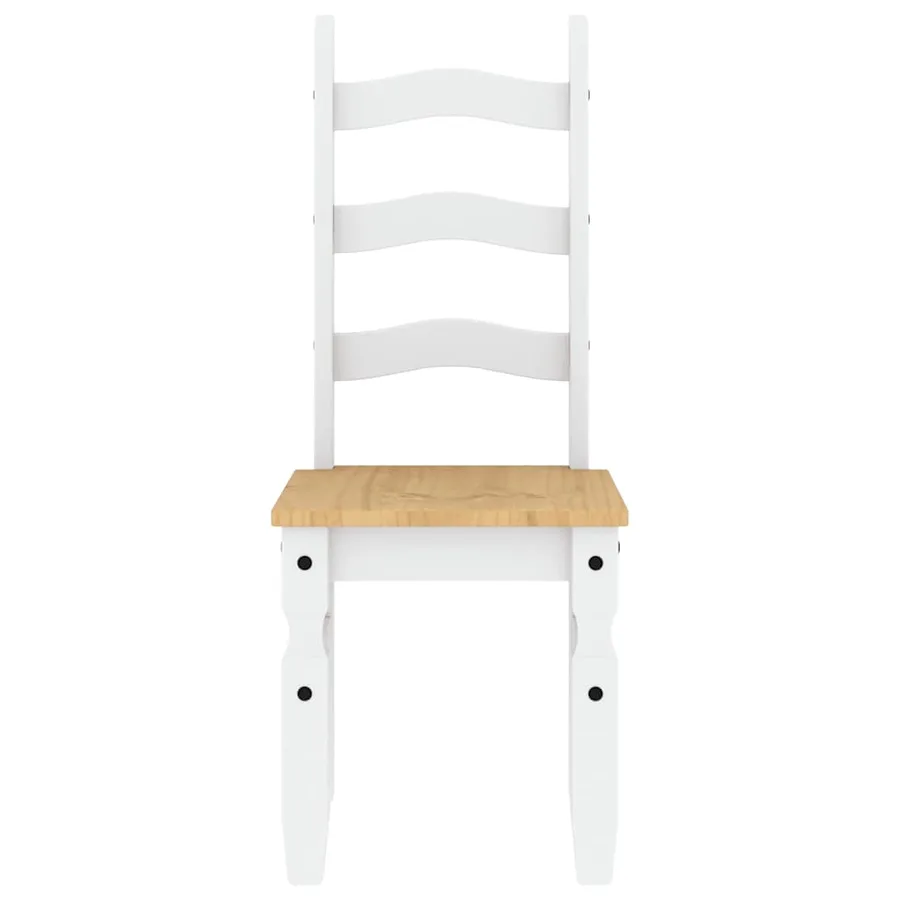 Ensemble à manger PANAMA 3 pcs blanc bois de pin massif - 8