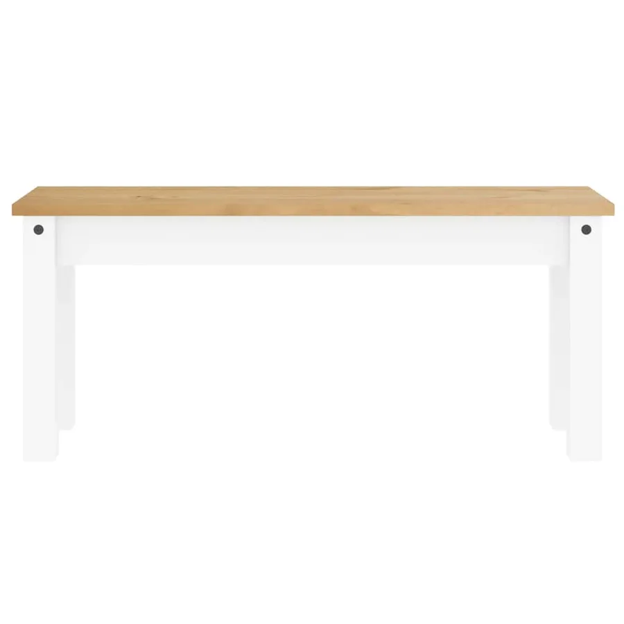 Ensemble à manger PANAMA 3 pcs blanc bois de pin massif - 8