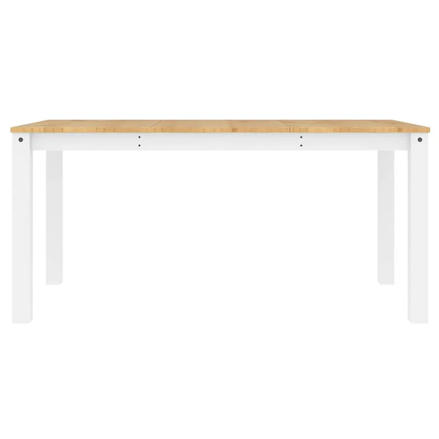 Ensemble à manger PANAMA 3 pcs blanc bois de pin massif - 9
