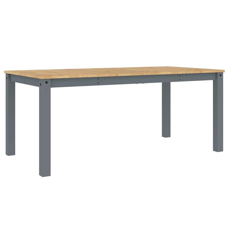 Ensemble à manger PANAMA 5 pcs gris bois de pin massif - 6
