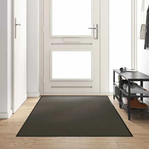 Tapis d'entrée Anthracite et noir 120 x 250 cm 100% Polyamide