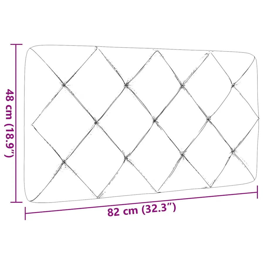 Coussin de tête de lit crème 80 cm tissu - 9