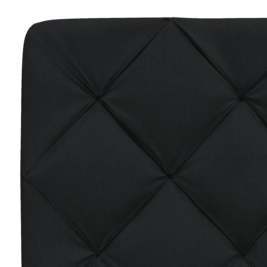 Cadre de lit avec LED sans matelas noir 90x200 cm tissu - 12