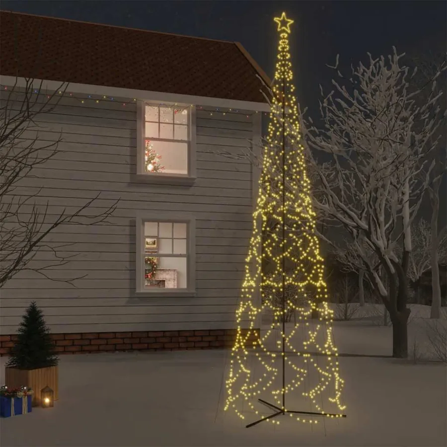 Arbre de Noël cône 3000 LED blanc chaud 230x800 cm