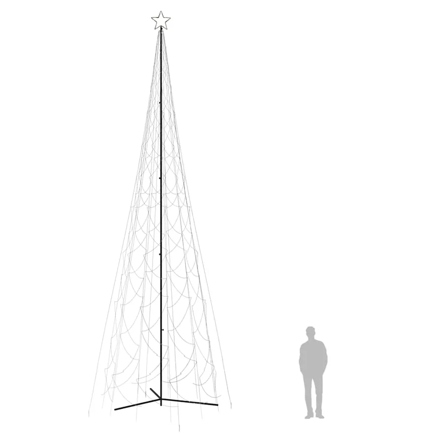Arbre de Noël cône 3000 LED blanc chaud 230x800 cm - 8