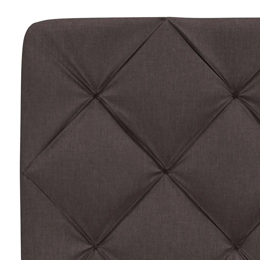 Lit avec matelas marron foncé 80x200 cm tissu - 11