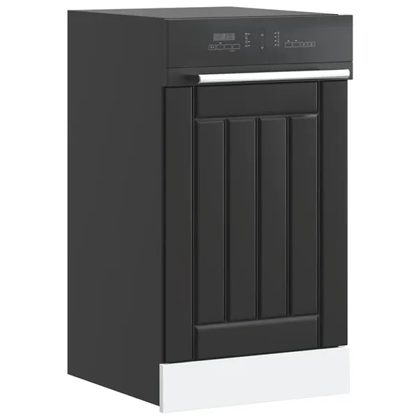 Panneau de lave-vaisselle Lucca noir bois d'ingénierie