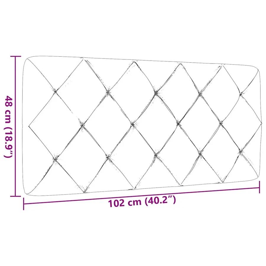 Coussin de tête de lit gris foncé 100 cm tissu - 9