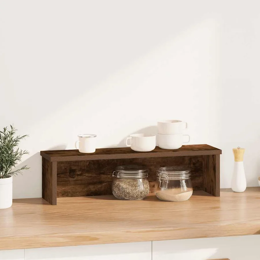 Étagère de cuisine empilable chêne fumé 60x15x16 cm - 2