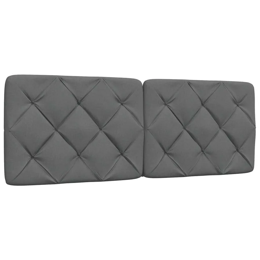 Cadre de lit avec LED sans matelas gris foncé 140x200 cm tissu - 8