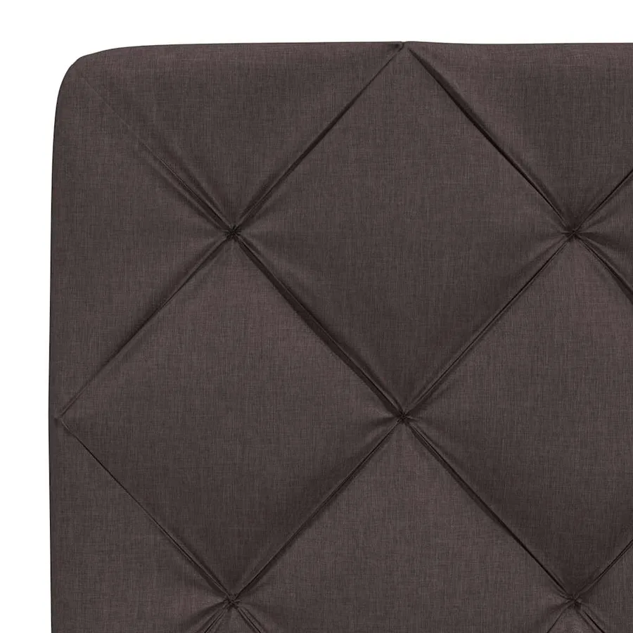 Cadre de lit avec LED sans matelas marron foncé 90x190 cm tissu - 12