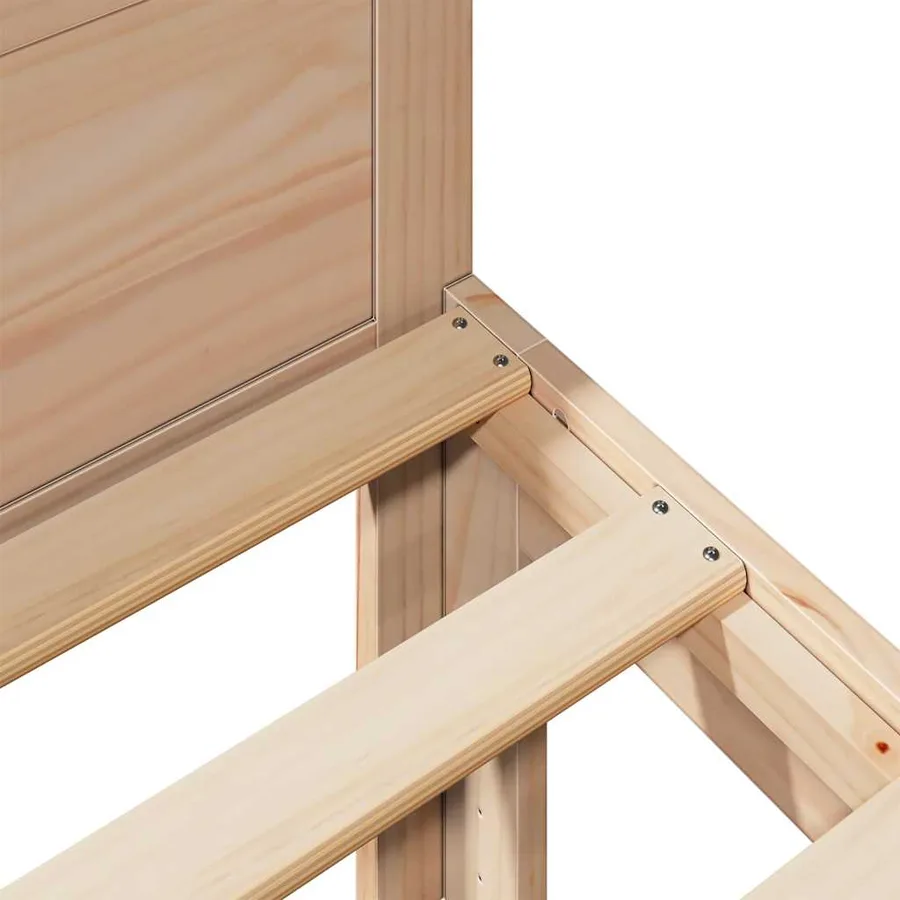 Cadre de lit familial sans matelas 240x200cm bois massif de pin - 10