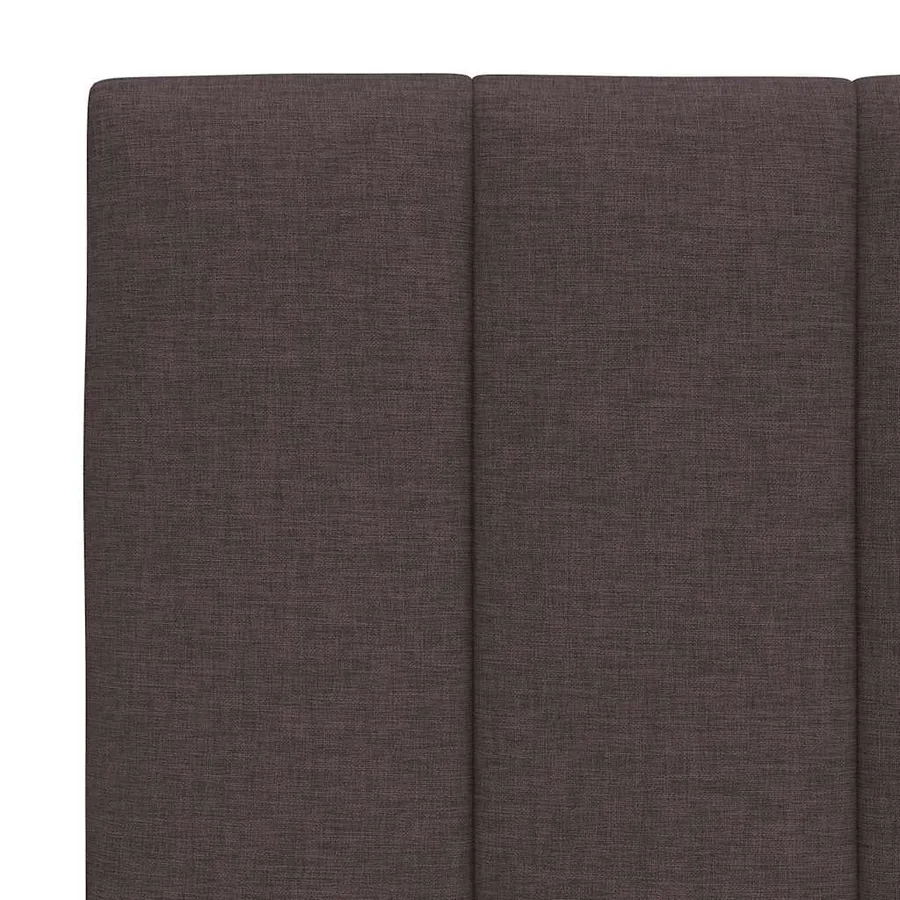 Lit avec matelas Hanko marron foncé 120x200 cm tissu - 11