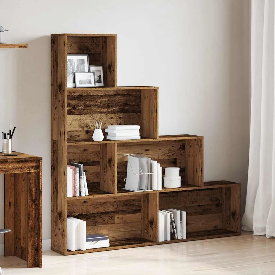 Bibliothèque vieux bois 157x24x160 cm bois d'ingénierie - 3